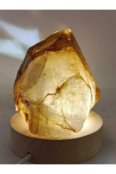 gemsartdeco Dumanlı Kuvars Doğaltaş Radyasyonsavar Derin Uyku Lambası ürün görseli