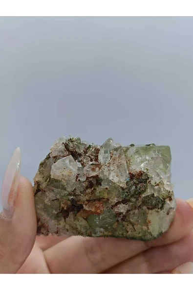 gemsartdeco Koleksiyonluk Epidotlu Kuvars Doğaltaş - Resim 2