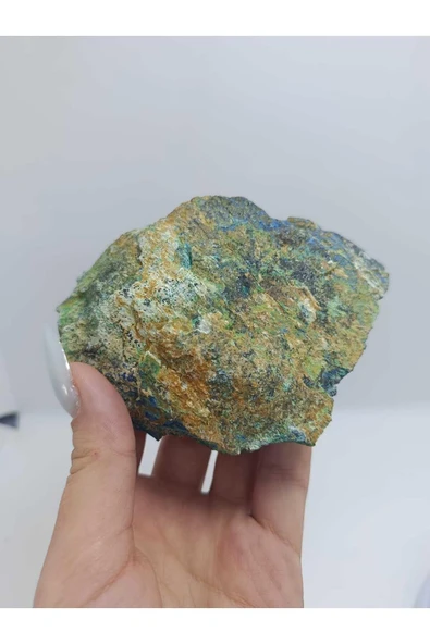 gemsartdeco Özel Koleksiyonluk Azurit Malakit Doğaltaş Kütle - Resim 2