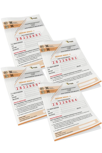 Ayt Sayısal 4'lü Deneme Seti (MEB VE 2025 AYT MÜFREDATINA UYGUN) - Resim 3