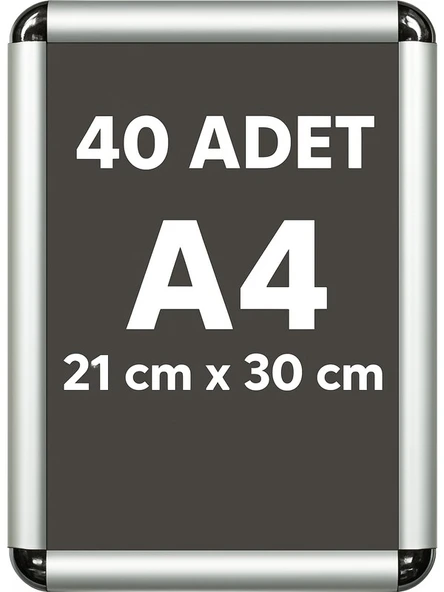 40 Adet A4 Eko Seri Çerçeve Rondo Köşe Aç Kapa Açılır Kapanır ürün görseli 1