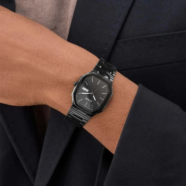 GUESS GUGW0978G4 SİYAH İYON KAPLAMA UNISEX KOL SAATİ - Resim 8