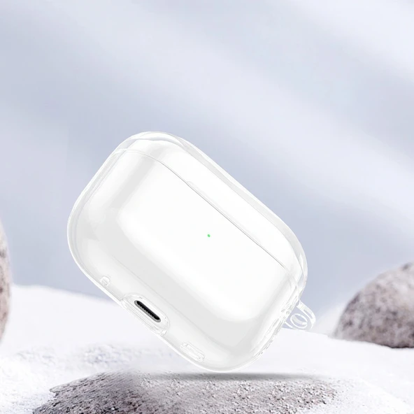 Apple Airpods Pro 3 Kılıf Şeffaf Kristal Silikon Zore Airbag 14 Kılıf - Resim 2