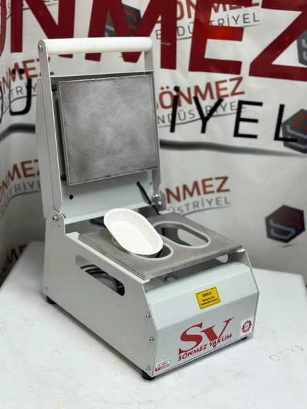 Sönmez Vakum 177 Oval Karton Tabak Kapatma Yapıştırma Makinesi ürün görseli 1