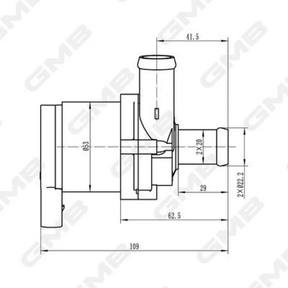 Vw İlave Su Pompası - İlave Su Pompası - Gmb Gew-Vw002 - Resim 1