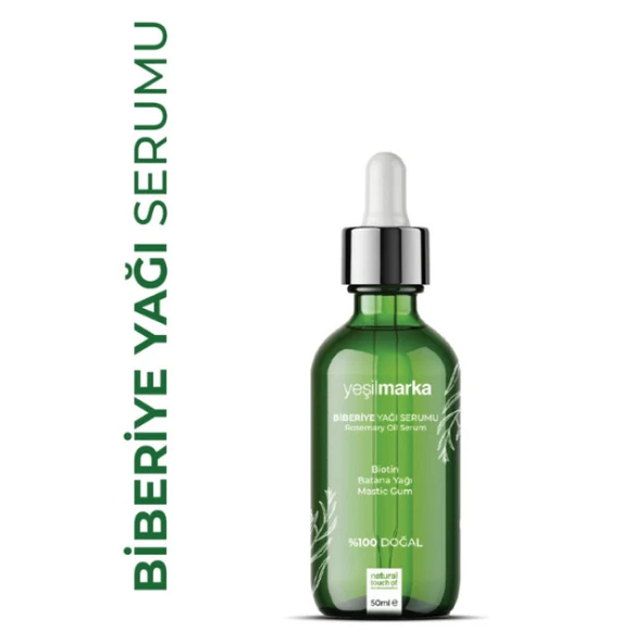 Doğal Biberiye Yağı - Saç Dökülmesi ve Cansız, Güçsüz Saçlar İçin Saç Bakımı Serumu 50 ml ürün görseli