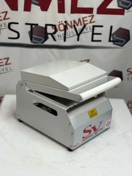 Sönmez Vakum 20 Cm Yuvarlak Karton Tabak Kapatma Makinesi Salata Makarna Paketleme Makinesi - Resim 6