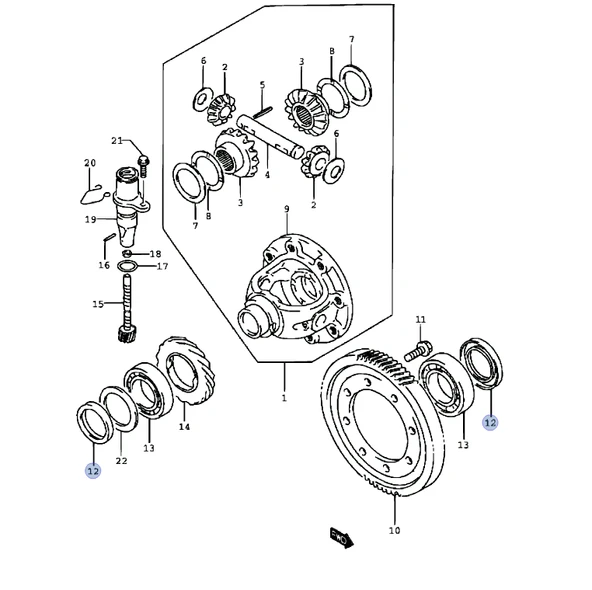 Suzuki Swift 90-02 Şanzıam Defransyel İstavroz Kutu Keçesi - Resim 2