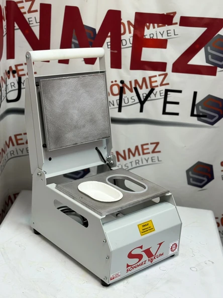 Sönmez Vakum 177 Oval Karton Tabak Kapatma Yapıştırma Makinesi - Resim 5