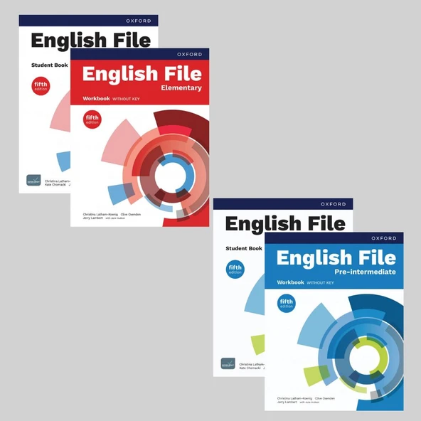 English File 5th Edition Elementary + Pre intermediate Student's Book + Workbook fifth (KOD YOKTUR) ürün görseli 1