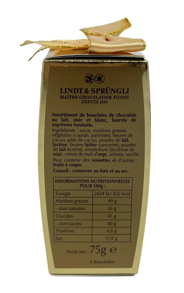 Lindt LINDOR Passionnement Fondant Assorti - Sütlü, Beyaz ve Bitter Çeşitli Dolgulu Çikolata 75 g - Resim 3
