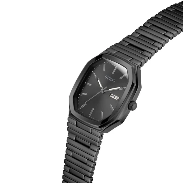 GUESS GUGW0978G4 SİYAH İYON KAPLAMA UNISEX KOL SAATİ - Resim 4