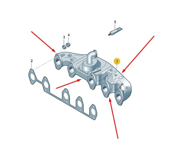 Vag Egzoz Manıfoldu Touareg 03>07 Bac Blk - Gqp Vw008-1 ürün görseli