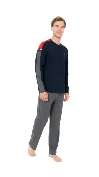 Us Polo Erkek Uzun Kol Pijama Takım 18957 - Resim 3