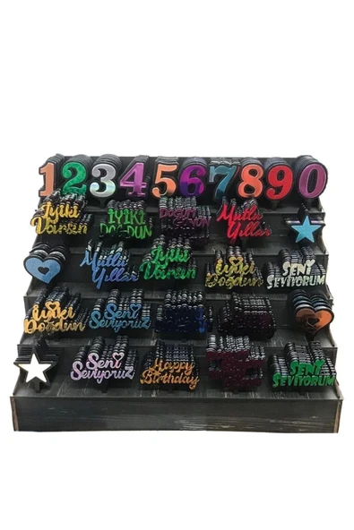 320 PARÇA RENKLİ PLEKSİ STAND ürün görseli 1