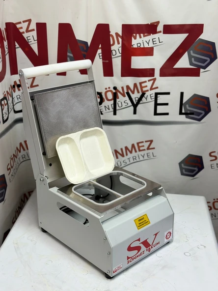 Sönmez Vakum 2 Bölme Karton Tabak Kapatma Yapıştırma Makinesi ürün görseli 1