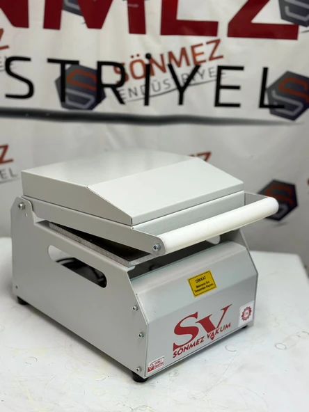 Sönmez Vakum 177 Oval Karton Tabak Kapatma Yapıştırma Makinesi - Resim 3