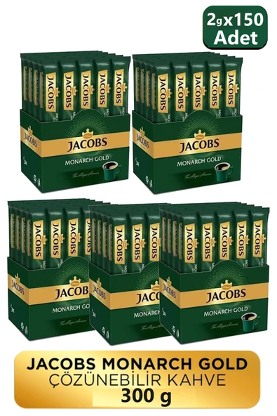 Jacobs Monarch Gold 30'lu 2gr Çözülebilir Kahve x 5 Paket ürün görseli 1