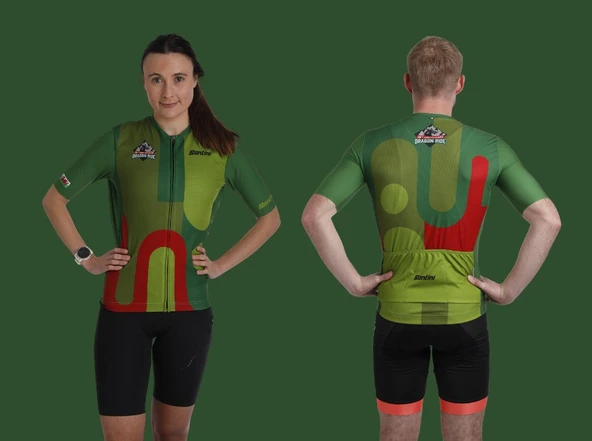 Santini 20ᵗʰ Anniversary Dragon Ride Bisiklet Forması GF94075C24DRA - Resim 3