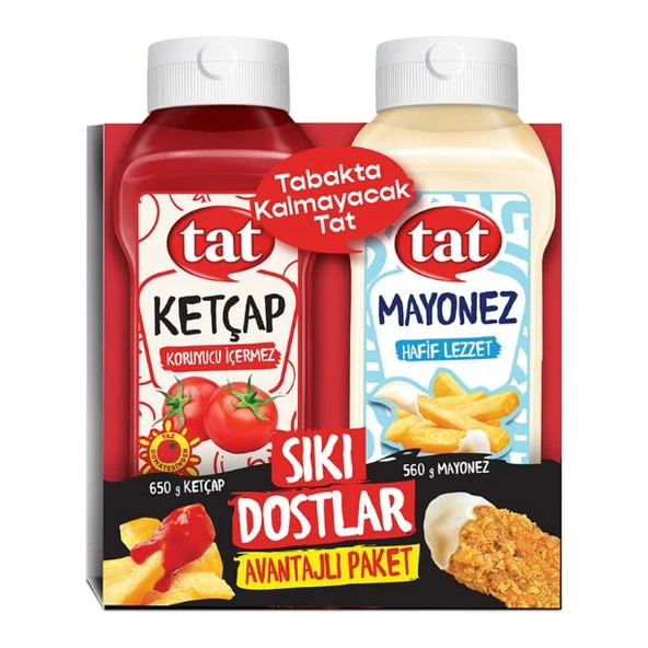 Tat Sıkı Dostlar Avantajlı Paket 650 g Ketçap + 560 g Mayonez ürün görseli 1