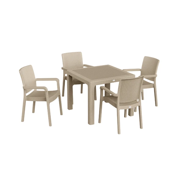 Hilton 90x90 Camsız Masa Takımı - Resim 3