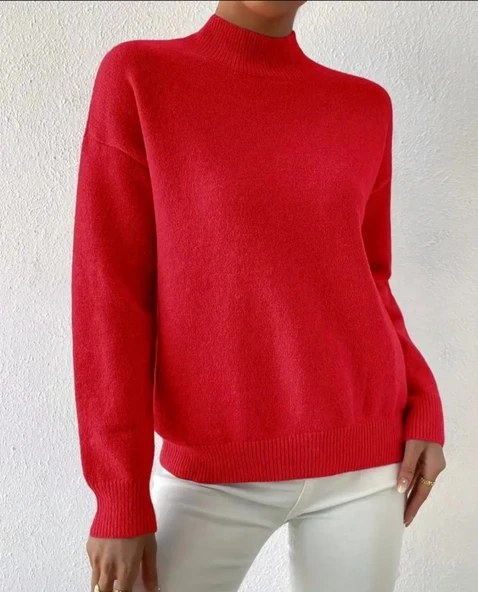 MDB Kadın Uzun Kollu Balıkçı Yaka Triko Bluz ürün görseli 1