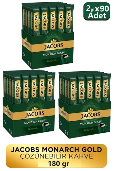 Jacobs Monarch Gold 30'lu 2gr Çözülebilir Kahve x 3 Paket ürün görseli 1