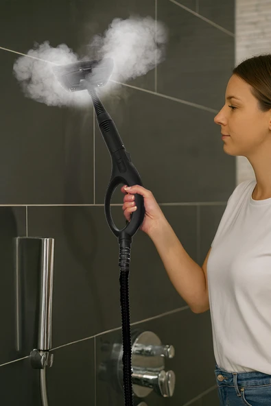 Kiwi Kazanlı Ütüye Dönüşebilen Buharlı Temizlik Makinası KSC-4218 2000W / ml, 15 Aksesuar Beyaz - Resim 7