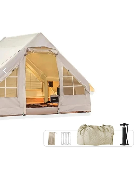 Campfit Tenteli Şişme Çadır 300x210x190 cm  4-5 Kişilik Şişme Çadır Pompalı - Resim 3