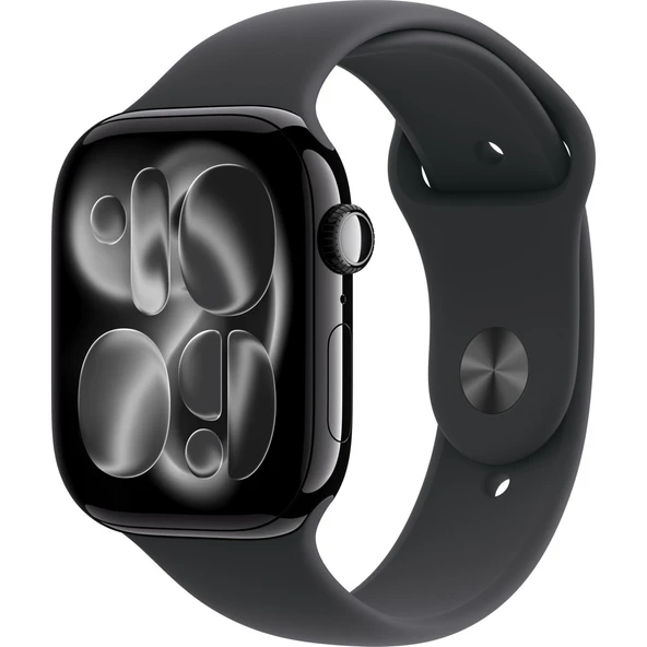 Apple Watch Series 11 Gps, 46 mm Simsiyah Alüminyum kasa ve Siyah Spor kordon - m/l ürün görseli