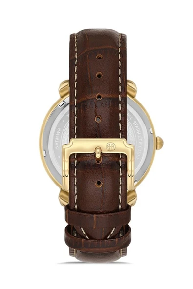 HISLON CL203G-02KG KAHVERENGİ DERİ KORDON ERKEK KOL SAATİ - Resim 3