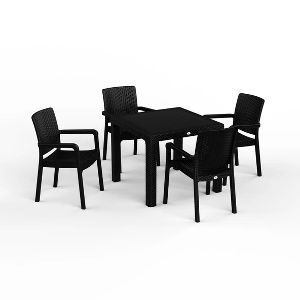 Hilton 90x90 Camsız Masa Takımı - Resim 2