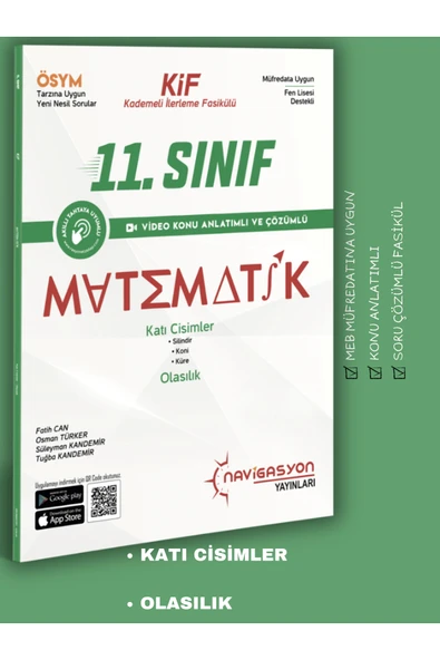 11.Sınıf Katı Cisimler ve Olasılık (MEB MÜFREDATINA UYGUN) ürün görseli 1