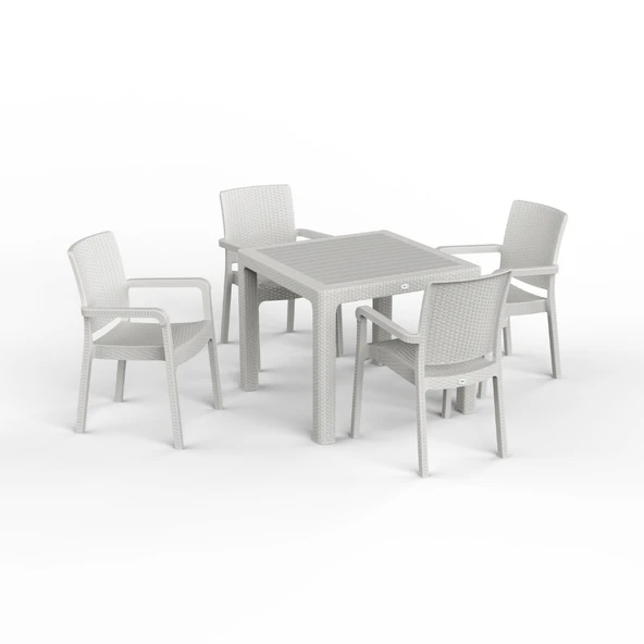 Hilton 90x90 Camsız Masa Takımı ürün görseli 1