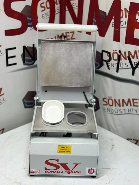 Sönmez Vakum 177 Oval Karton Tabak Kapatma Yapıştırma Makinesi - Resim 2