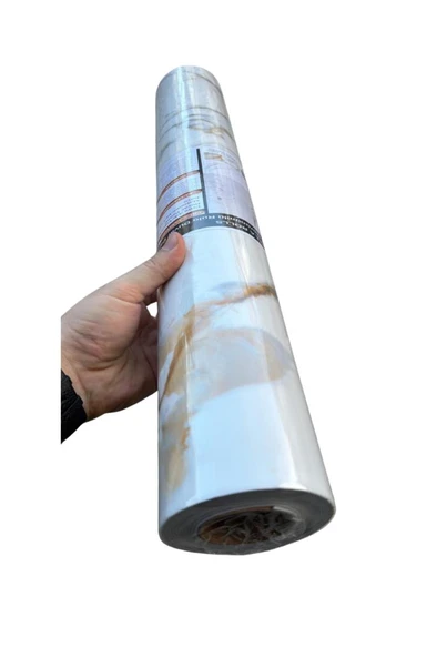 60cmx300cm Tek Parça Yapışkanlı Rulo Mermer Desenli Duvar Paneli Kağıdı Silinebilir CF-1001-NEXO - Resim 3