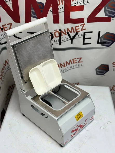 Sönmez Vakum 2 Bölme Karton Tabak Kapatma Yapıştırma Makinesi - Resim 2