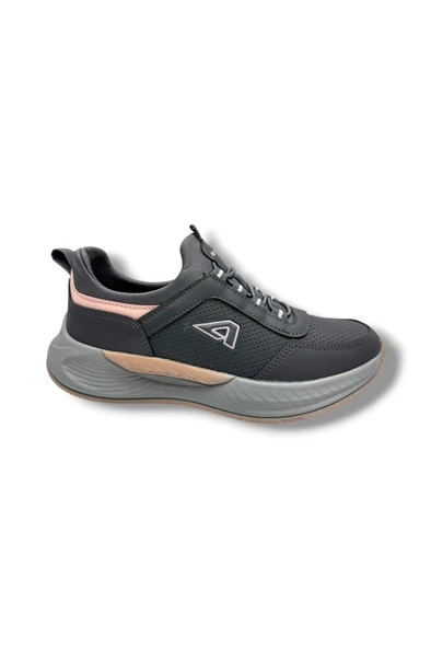 Acropol 137-26 Cilt Deri Slip On Anatomik Kadın Sneaker Füme Pudra 36-40 - Resim 2