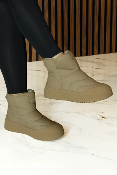 Erkan saçmacı  Camel Vegan Kürk Astarlı Yuvarlak Burun Günlük Bot ürün görseli