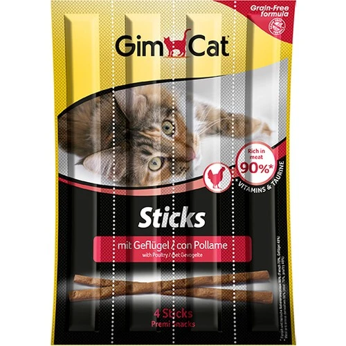 GimCat Sticks Tavuklu Ve Ciğerli Kedi Ödül Çubukları 4 Parça ürün görseli 1