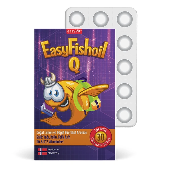 Easy Fish Oil Q Kids Çiğnenebilir 30 Tablet ürün görseli 1