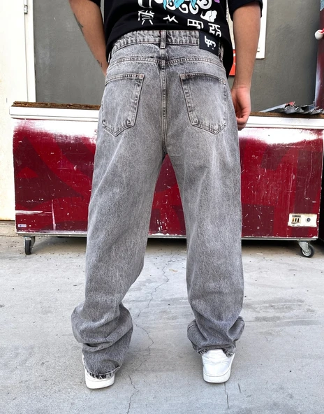 Ultra Premium Crystal Stone Baggy Kot Pantolon - Resim 5