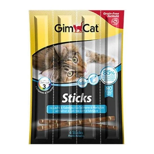 GimCat Sticks Alabalıklı Ve Somonlu Kedi Ödül Çubukları 4 Parça ürün görseli 1