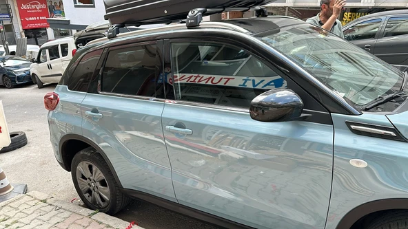 Suzuki Vitara 2016-2024   Cam Çıtası 4 Parça Krom Paslanmaz Çelik - Resim 4