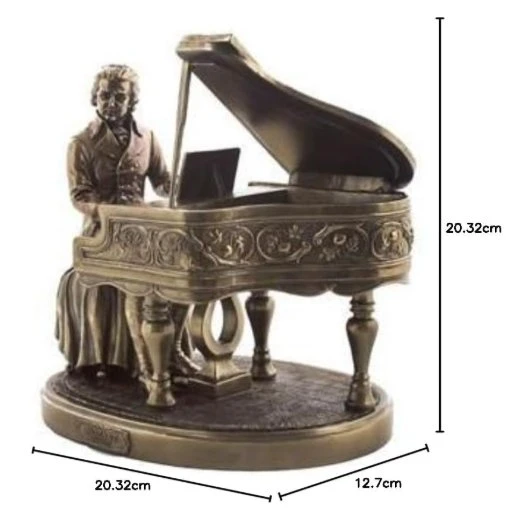 Veronese Design Klasik Besteci Wolfgang Amadeus Mozart Piyanolu - Resim 2