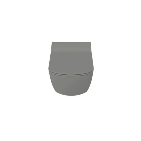 Creavit EG321 Elegant Rim-Off Kanalsız Duroplast Yavaş Kapanan Klozet Kapaklı Cool Grey Set ürün görseli 1