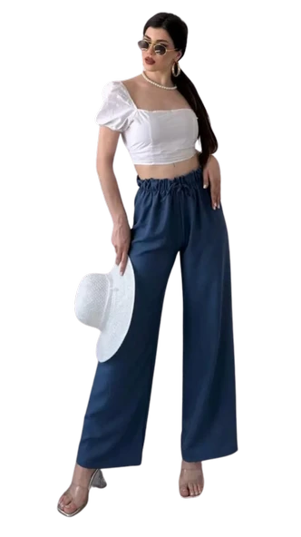 Beli Büzgülü Pantolon - Resim 2