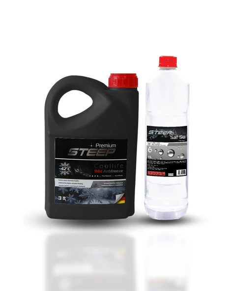 STEEP Coollife Antifriz -42 Derece Kırmızı 3 Lt Pure Water Saf Su 1 Lt ürün görseli 1