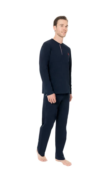 Us Polo Erkek Çocuk Uzun Kol Pijama Takım 18958 - Resim 3