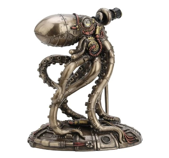 Veronese Design Steampunk Uzaylı Ahtapot Heykeli - Resim 5